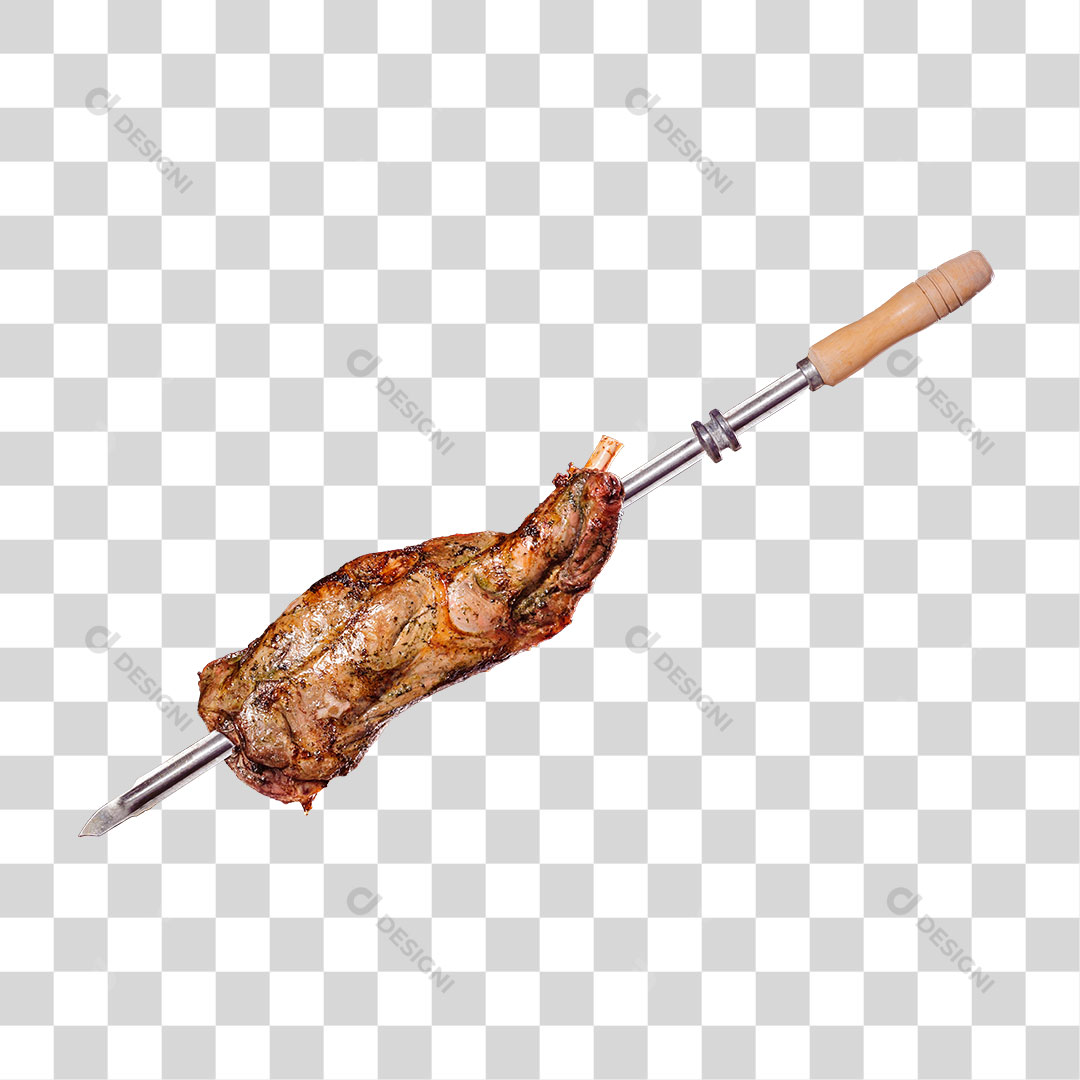 Paleta de Cordeiro no Espeto Churrasco PNG Transparente