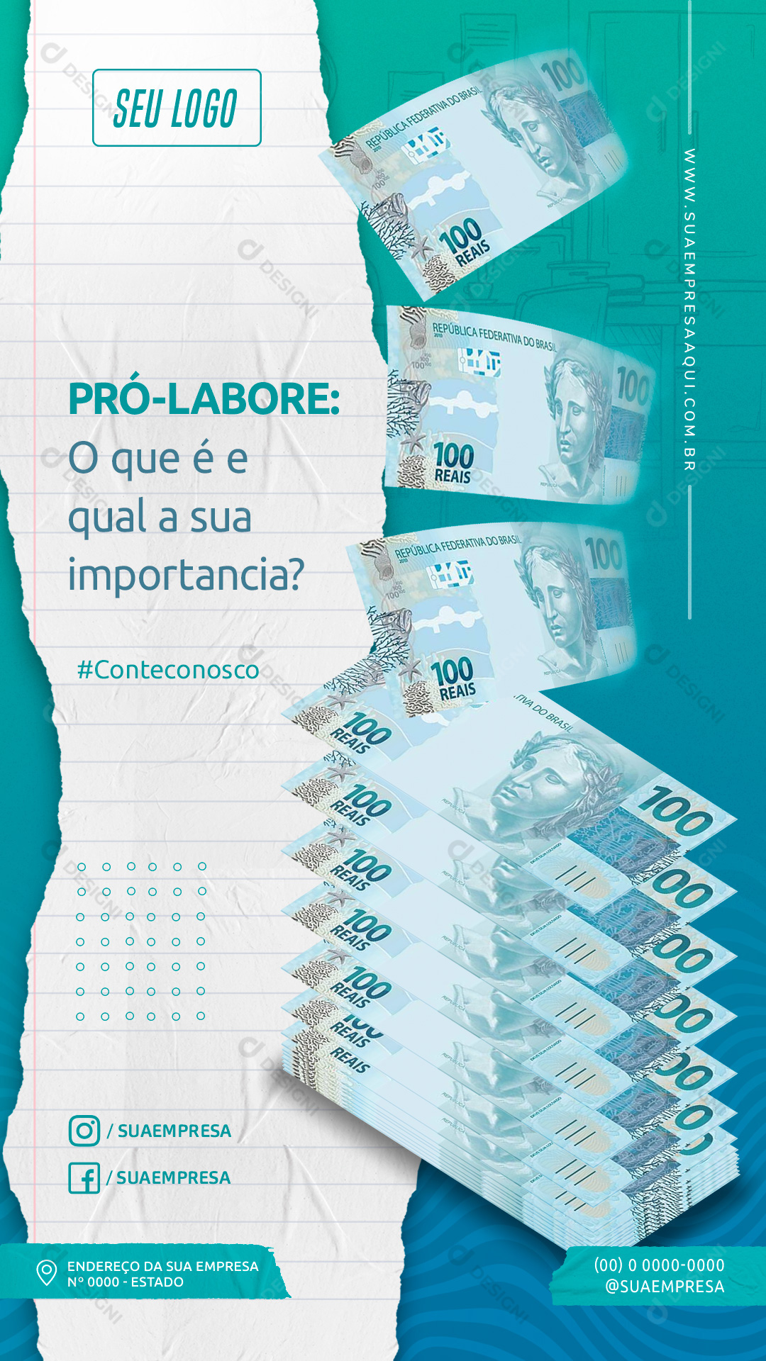 Pró-labore Social Media PSD Editável