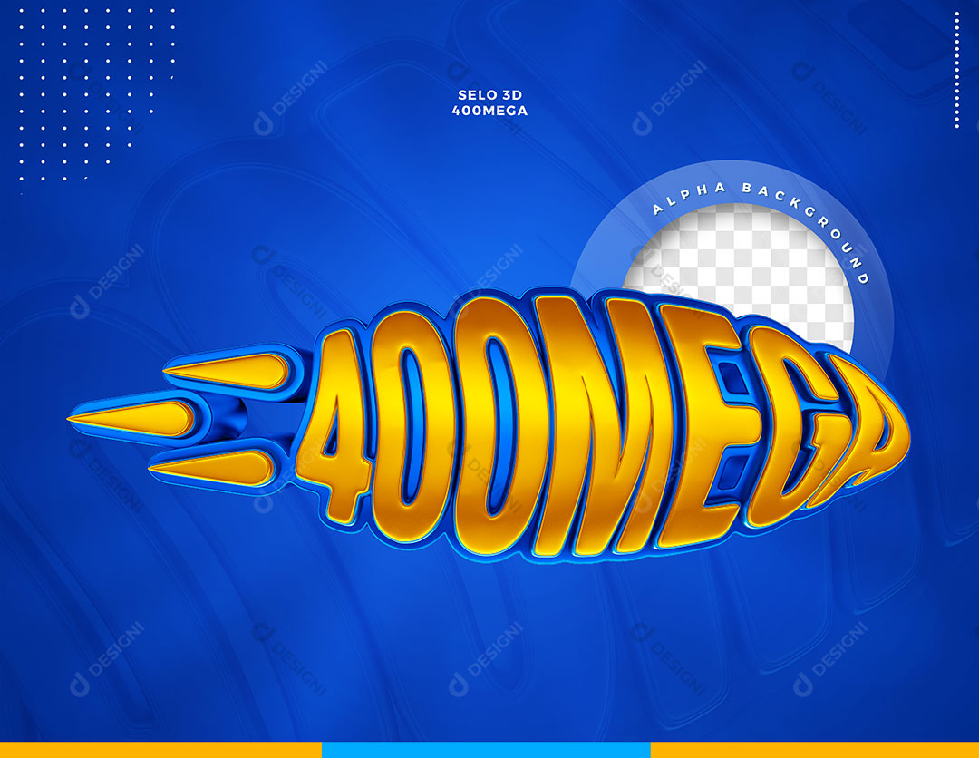 400 Mega Selo 3D Para Composição PNG Transparente