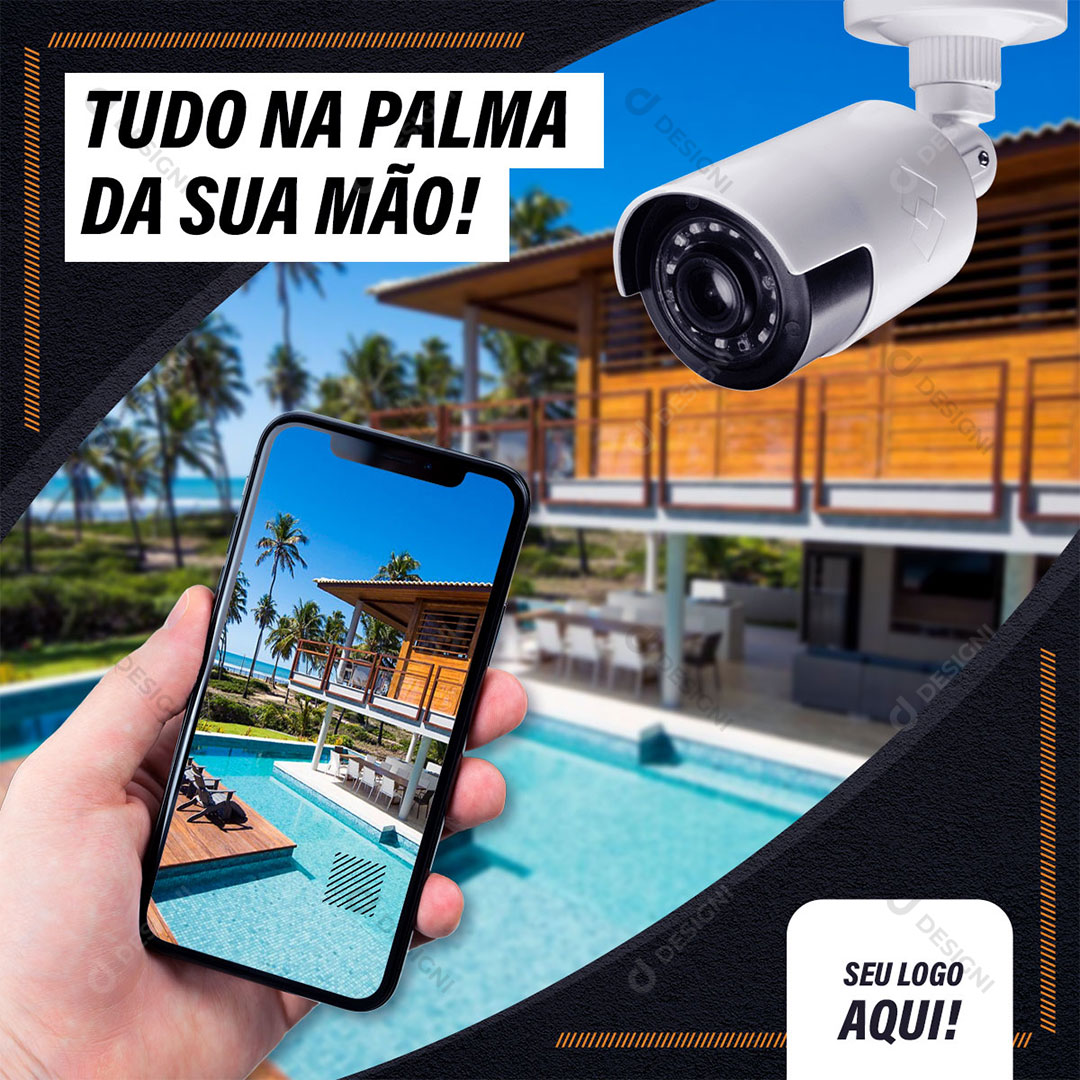 Tudo na Palma da Sua Mão Social Media PSD Editável