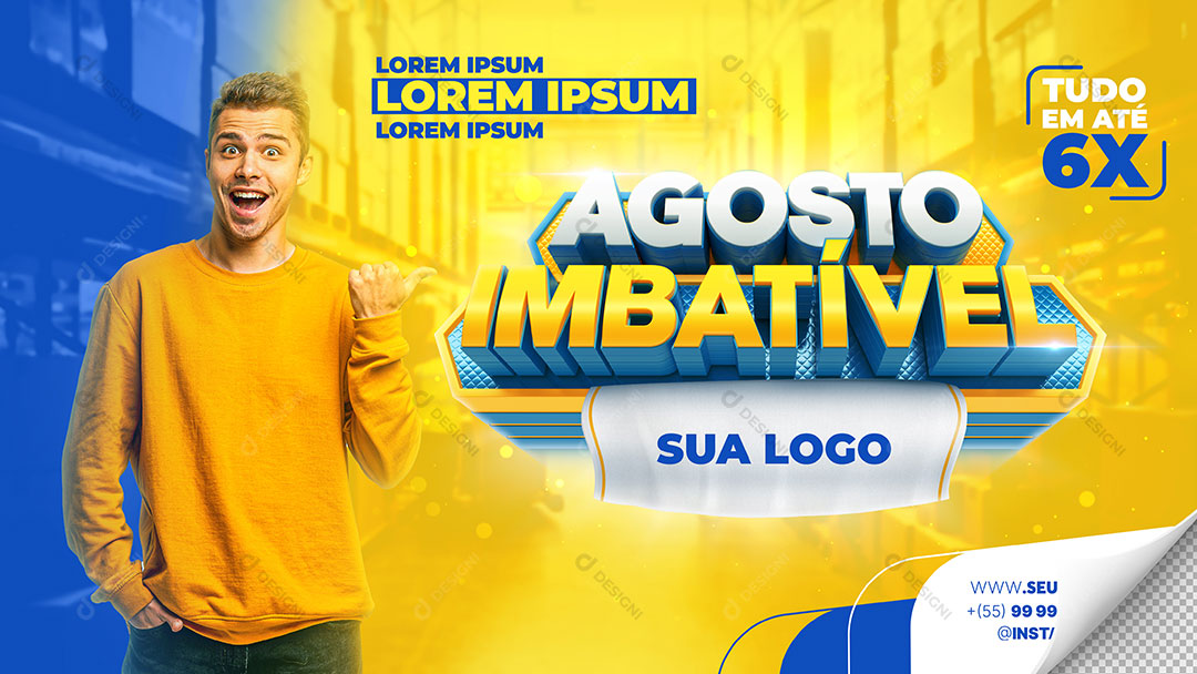 Post Banner Agosto Imbatível Social Media PSD Editável