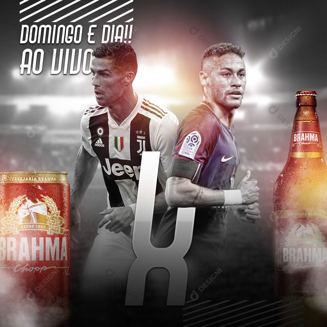 Post Bebida Domingo e Dia Cerveja Social Media PSD Editável