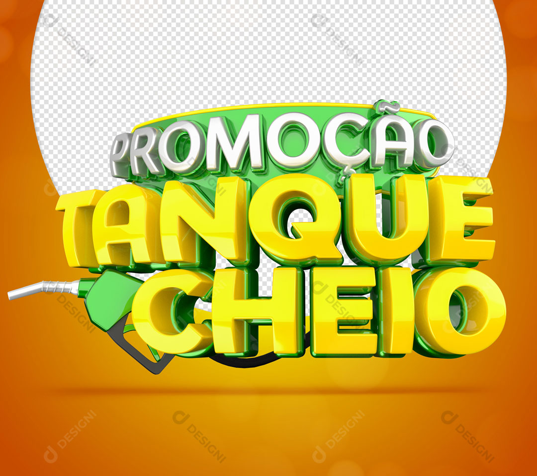 Promoção Tanque Cheio Selo 3D Para Composição PSD
