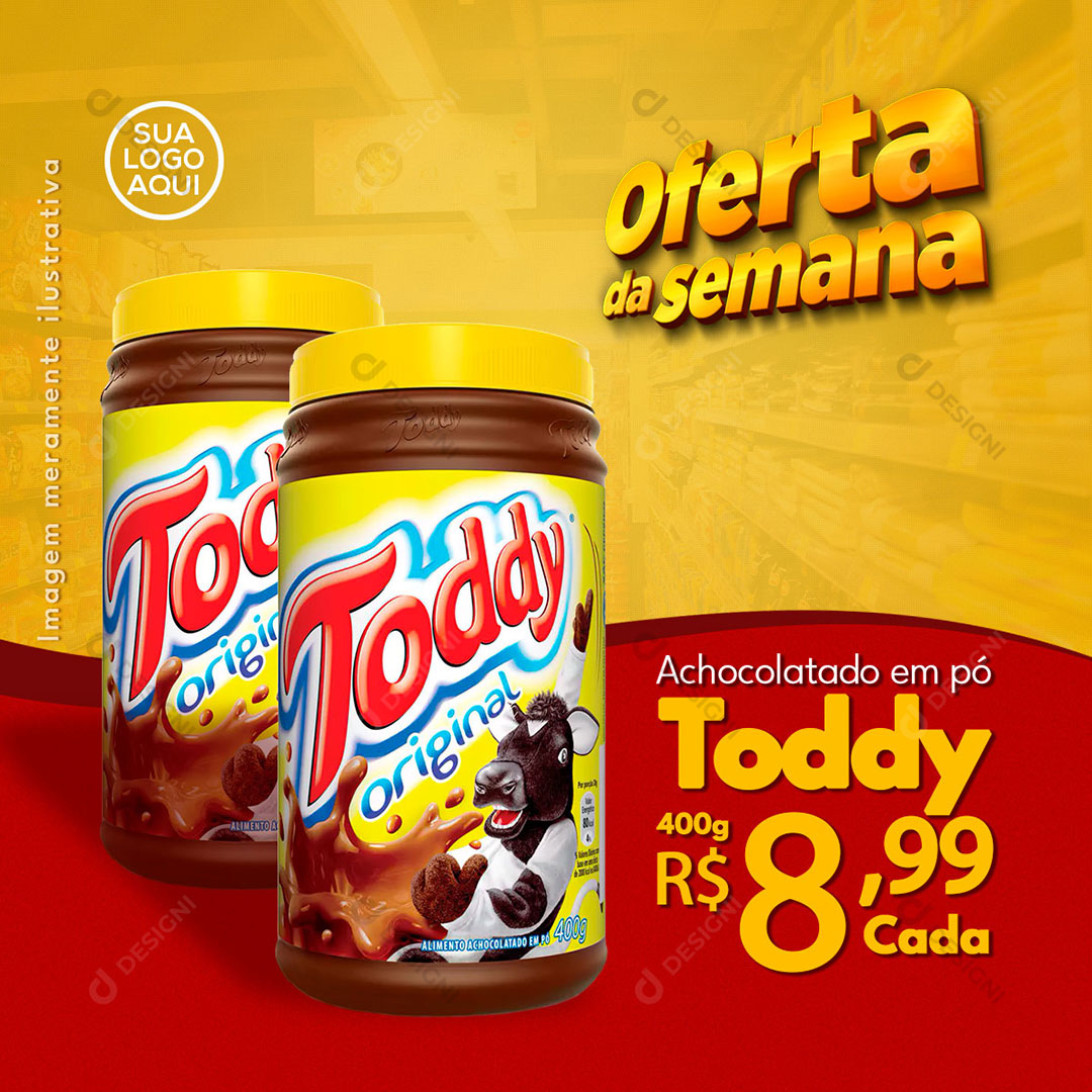 Post Supermercado Oferta da Semana Produto Social Media PSD Editável