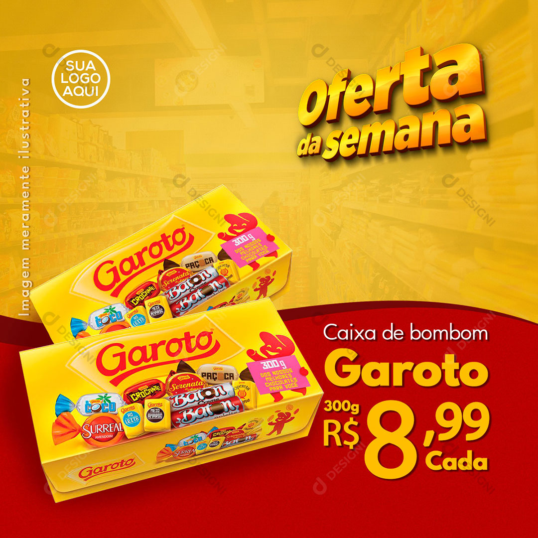 Post Supermercado Oferta da Semana Produto Social Media PSD Editável