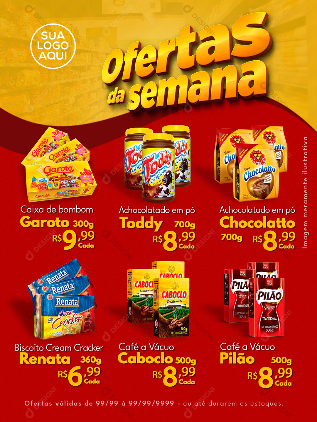 Mini Encarte Digital Oferta da Semana Produtos Social Media PSD Editável