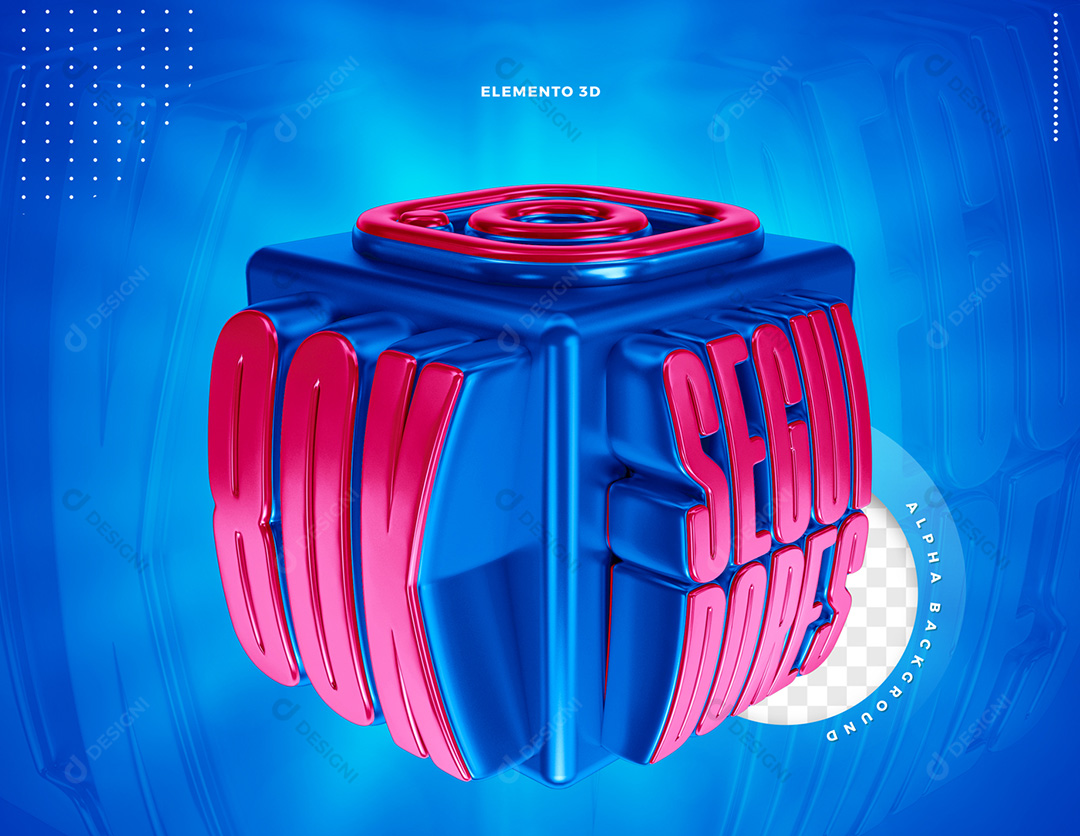 Elemento 3D 80K Seguidores Instagram PNG Transparente Sem Fundo