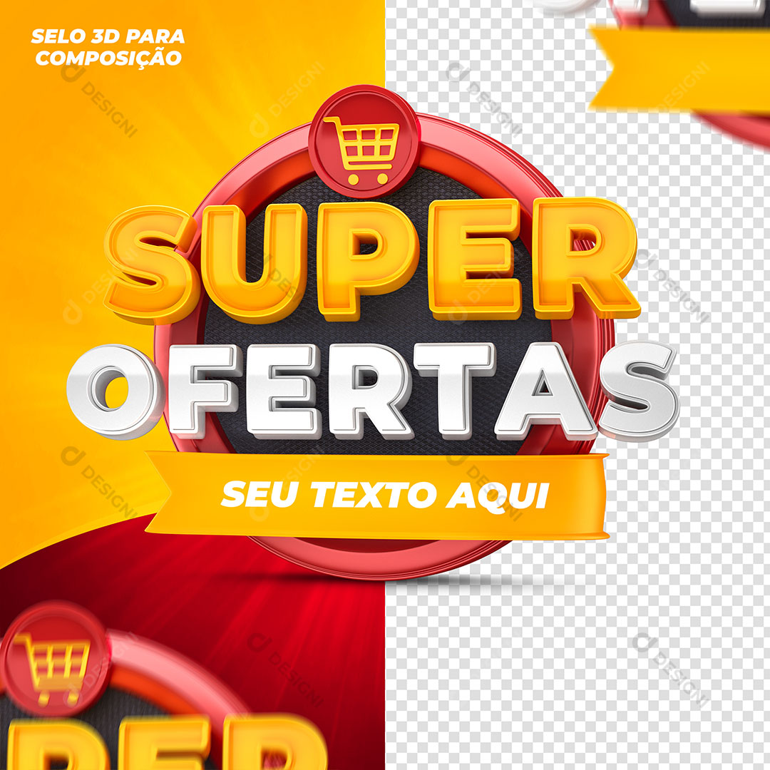 Super Ofertas Selo 3D Para Composição PSD Editável