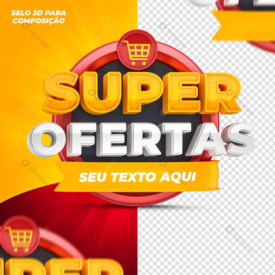 Super Ofertas Selo 3D Para Composição PSD Editável