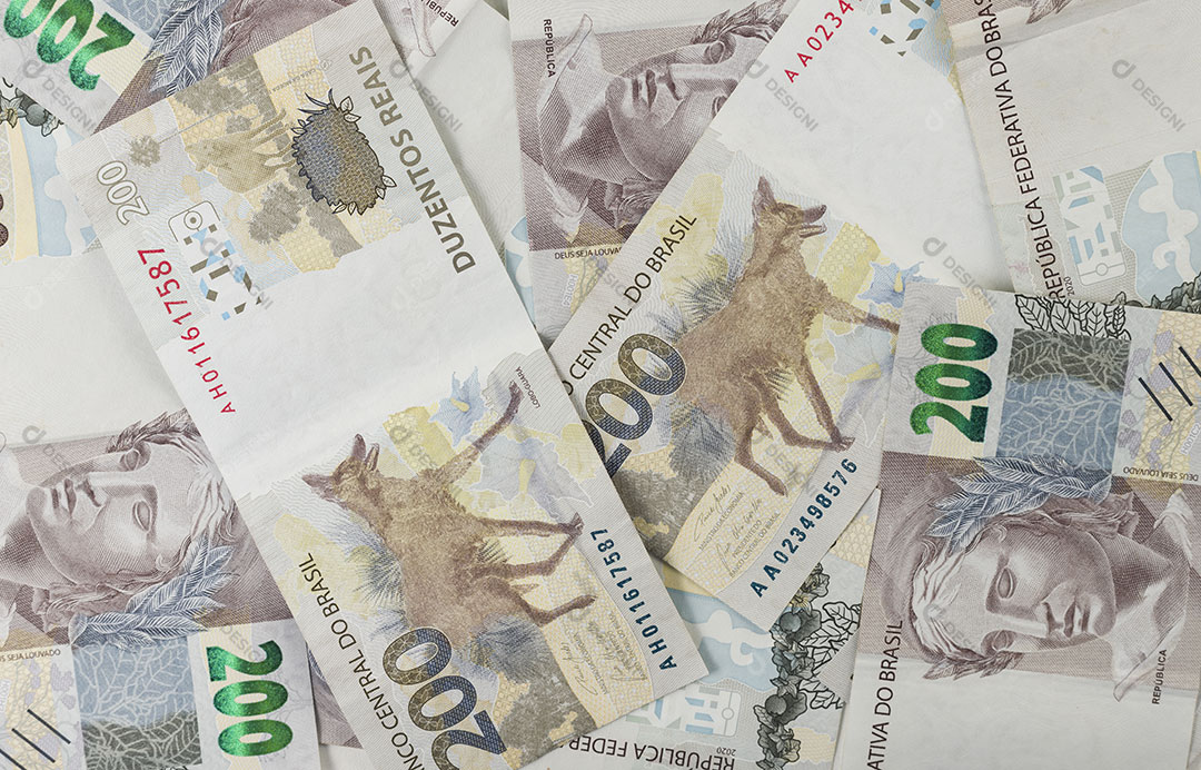 Notas de 200 Dinheiro