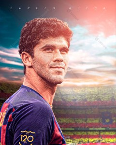 Flyer Jogador de Futebol Carles Aleñá Social Media PSD Editável