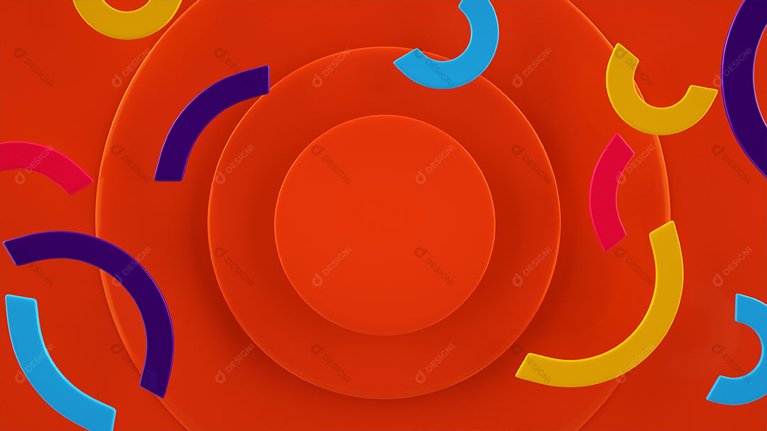 Background Laranja Cores Fortes Formas Abstrato JPG