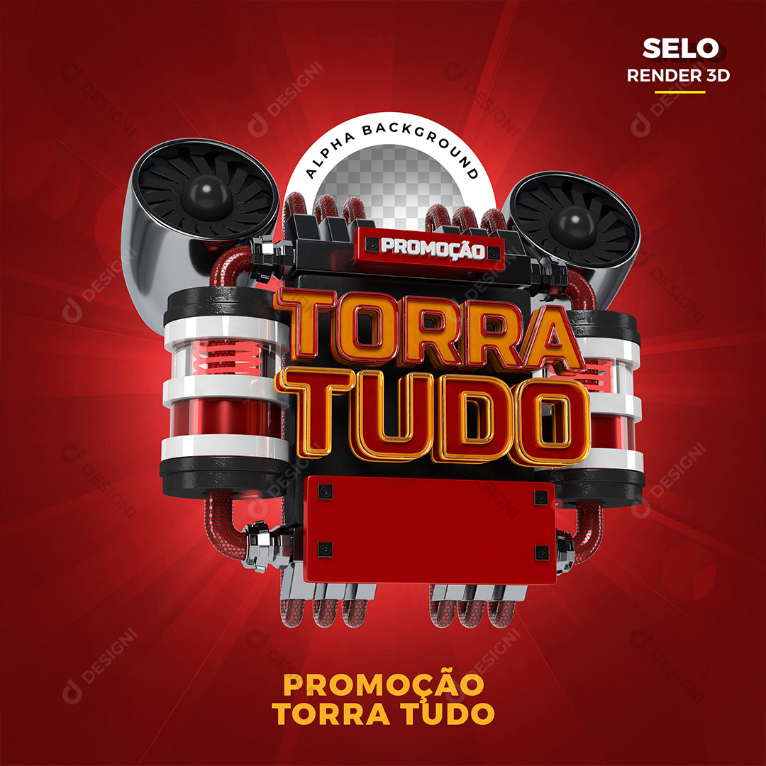 Promoção Torra Tudo Selo 3D Para Composição PNG Transparente