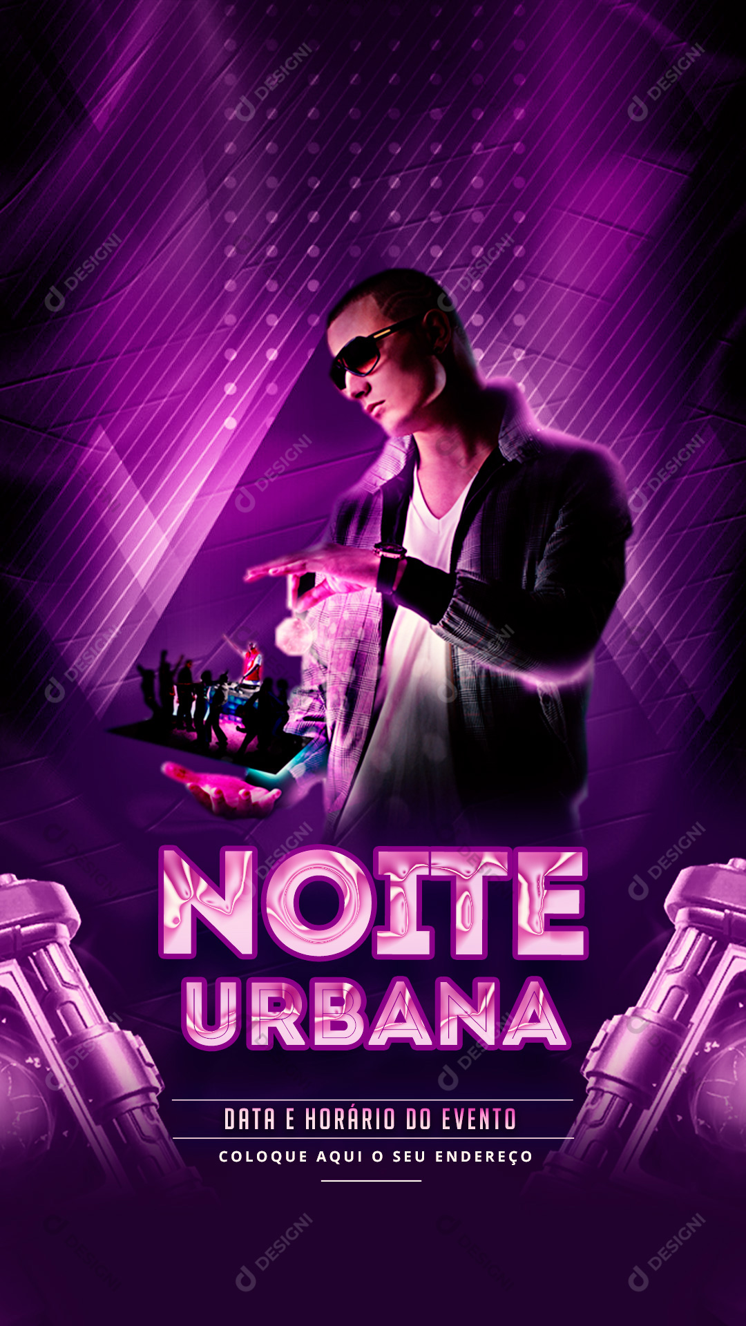 Noite Urbana Show Stories Social Media PSD Editável