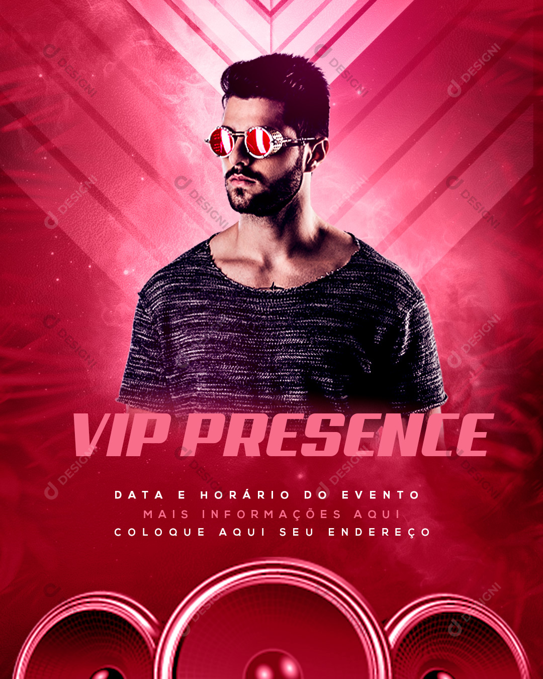 Presença VIP Evento Social Media PSD Editável