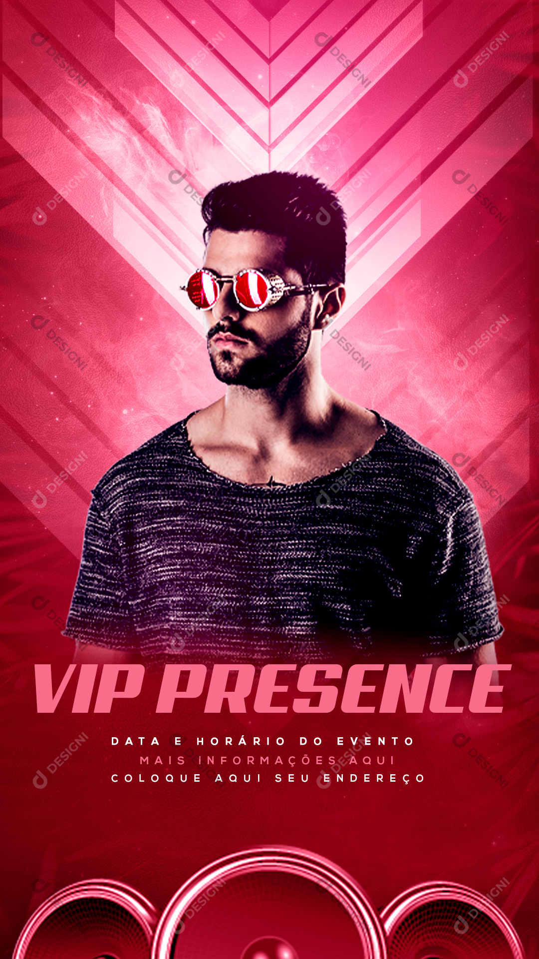 Presença VIP Evento Social Media PSD Editável