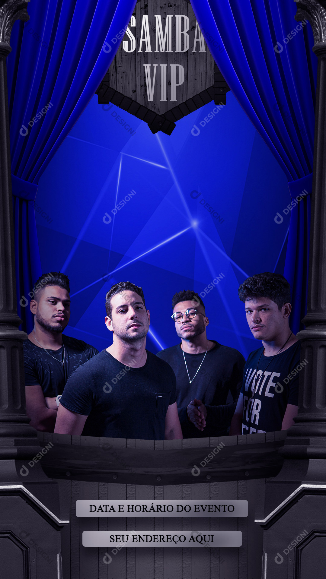 Samba VIP Stories Social Media PSD Editável