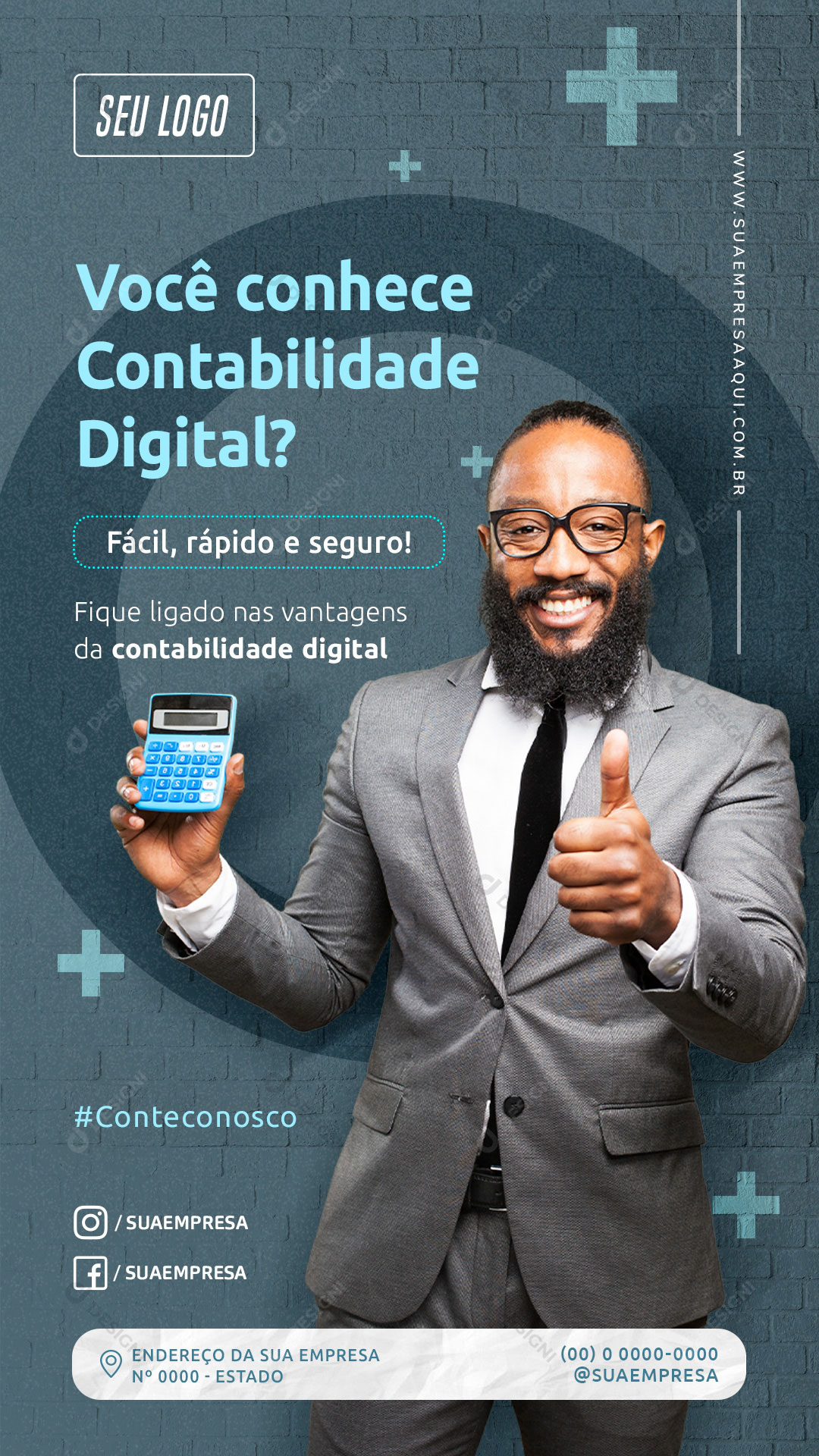 Story Você Conhece Contabilidade Digital Social Media PSD Editável