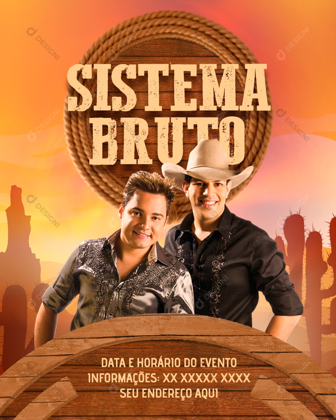 Sistema Bruto Show Social Media PSD Editável