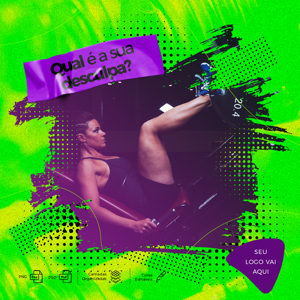 Post Academia Qual é a Sua Desculpa Social Media PSD Editável