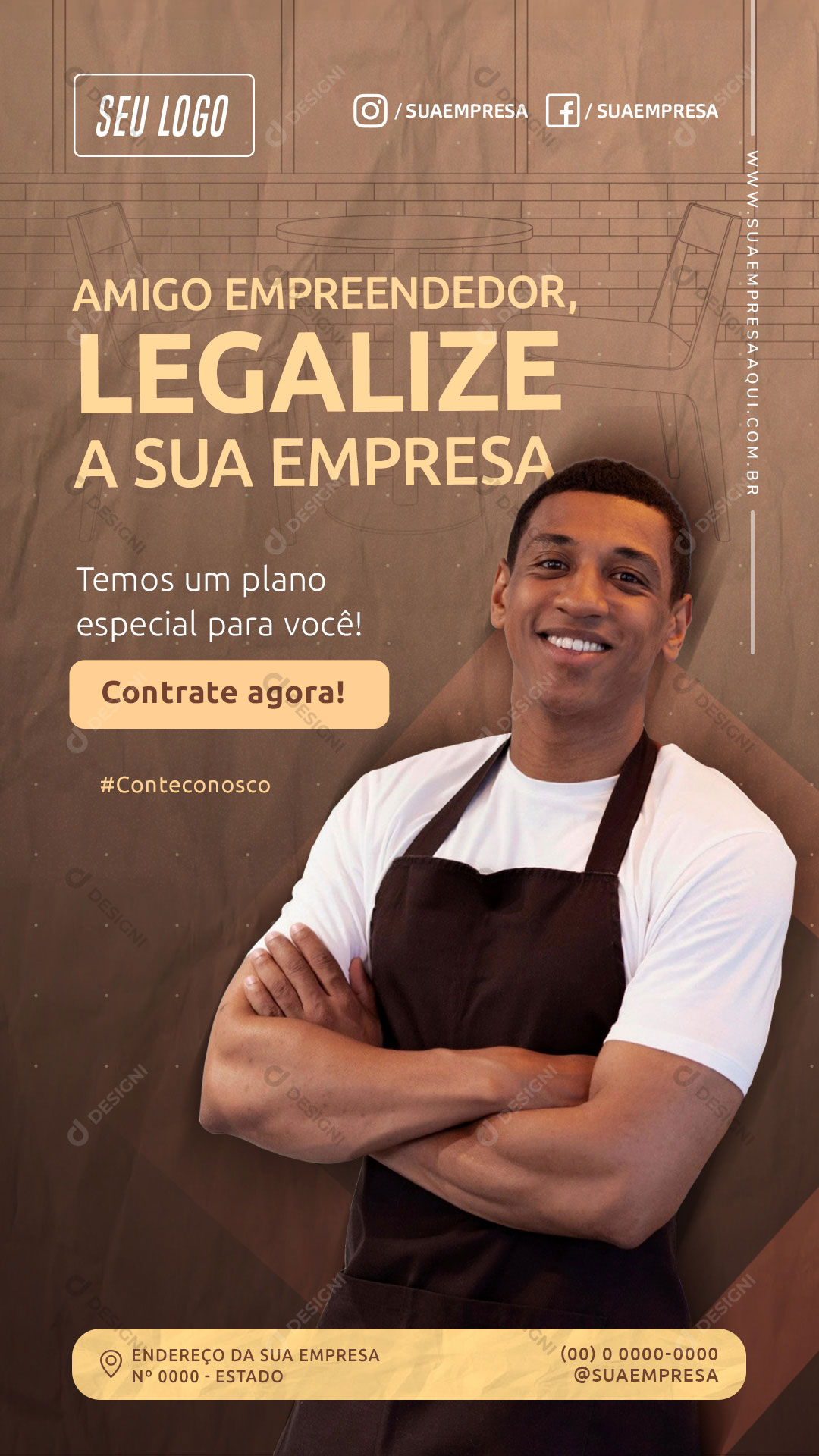 Amigo Empreendedor Legalize a Sua Empresa Story Social Media PSD Editável