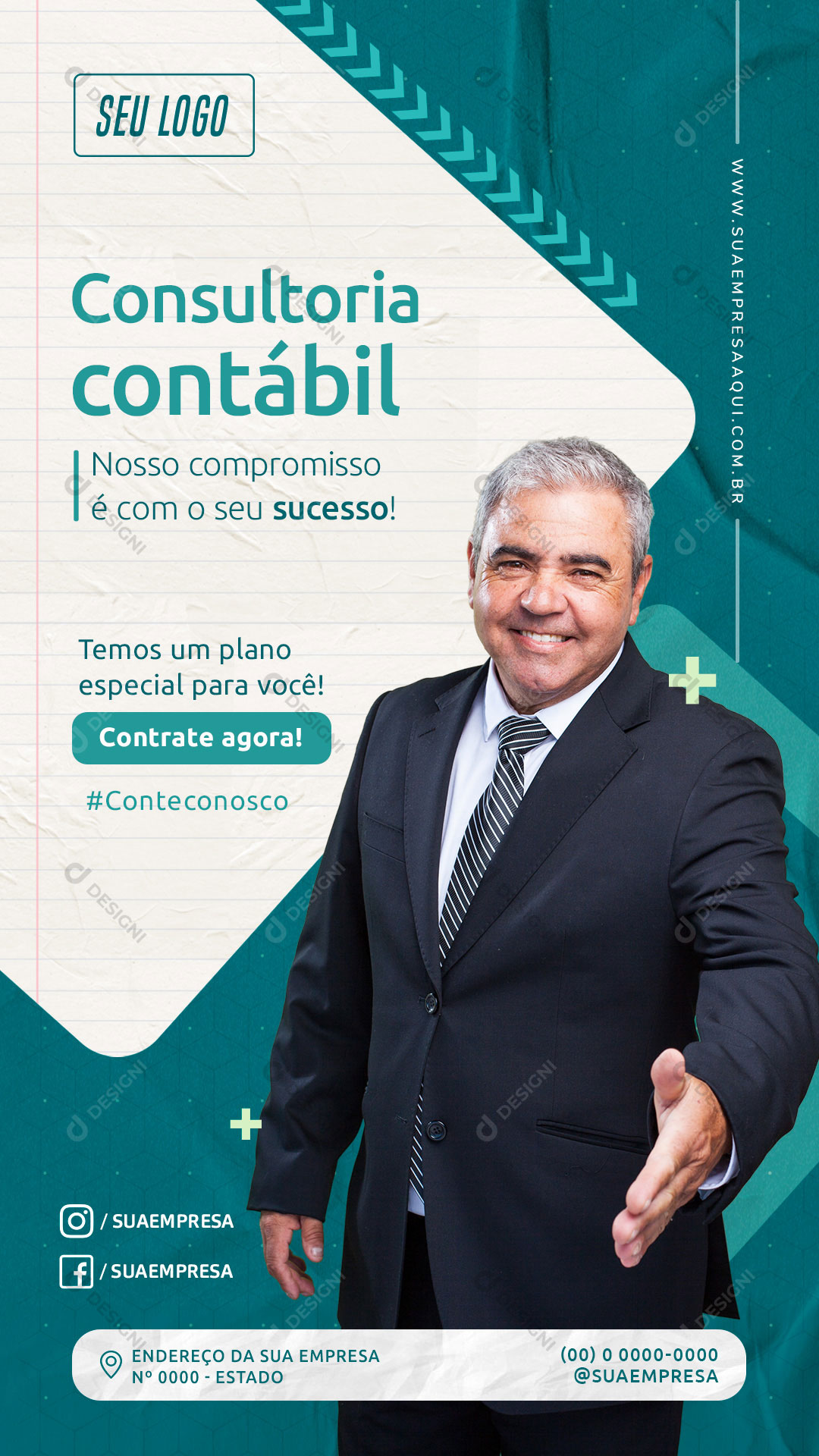 Consultoria Contábil  Story Social Media PSD Editável