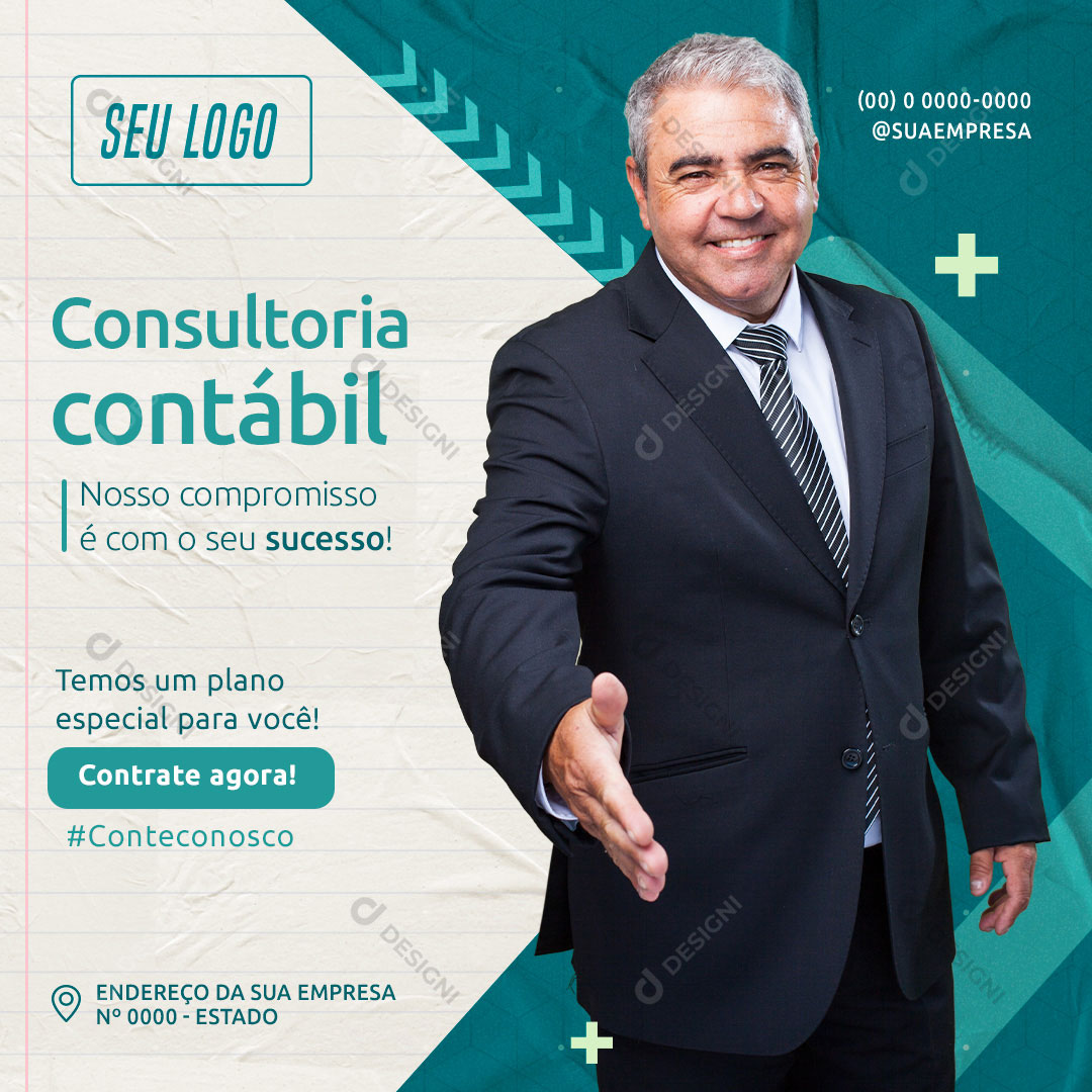 Consultoria Contábil Social Media PSD Editável