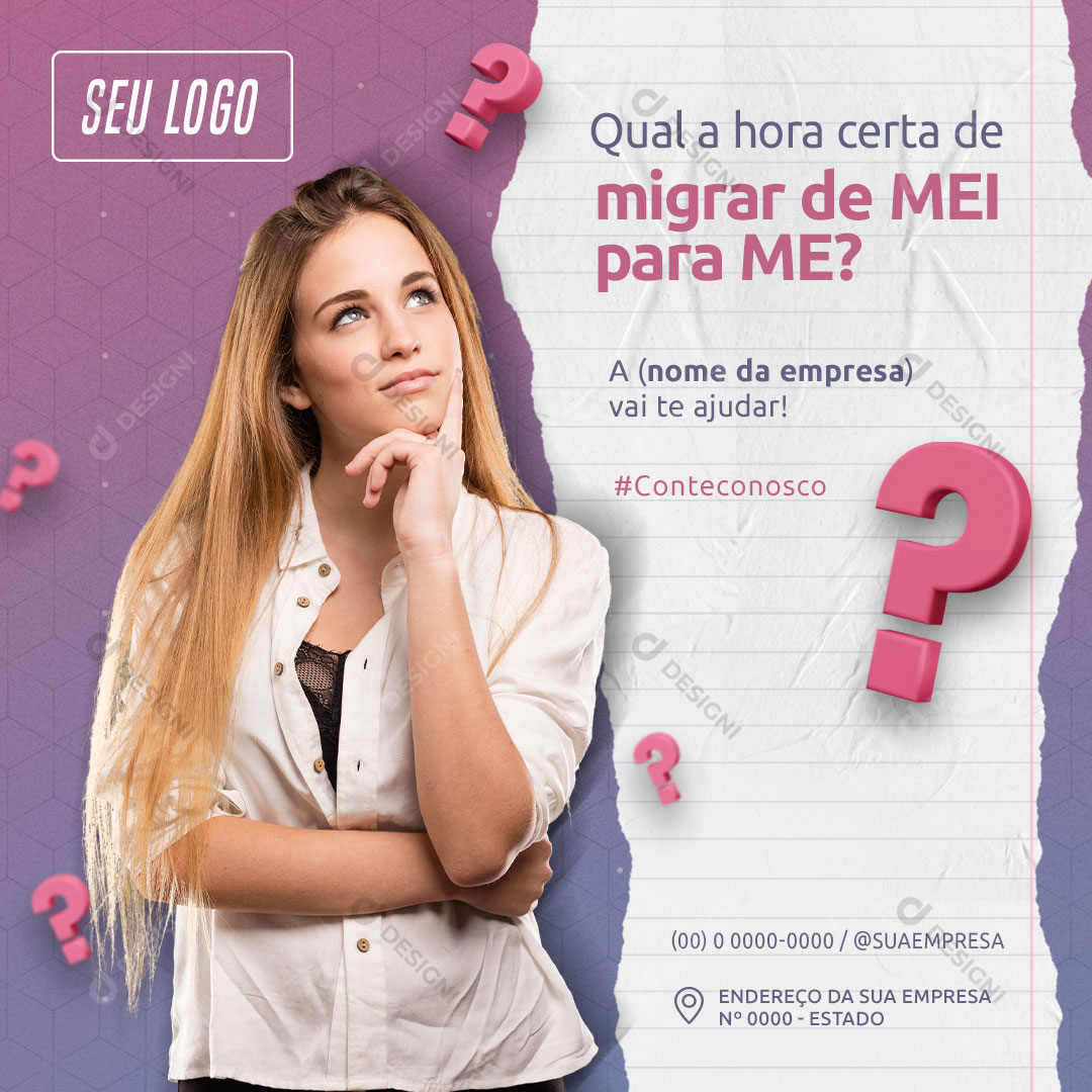 Qual a Hora Certa de Migrar Social Media PSD Editável