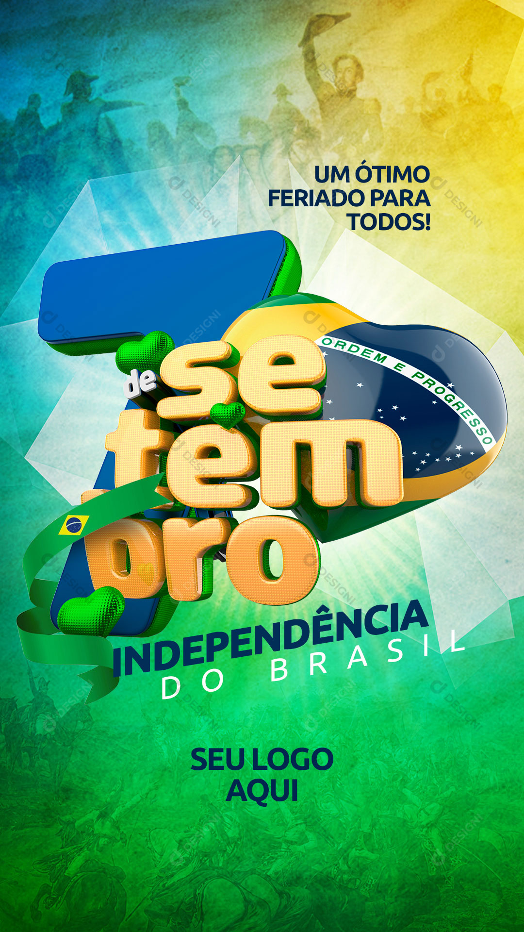 7 de Setembro Independência do Brasil Social Media PSD Editável