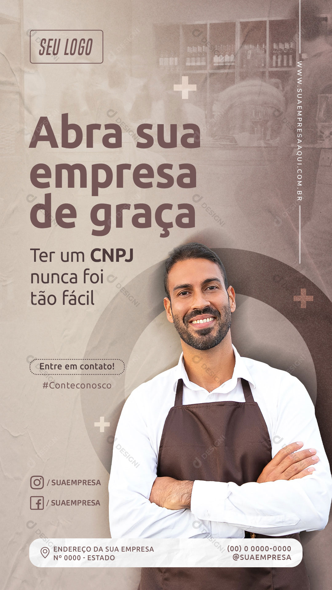 Story Abra Sua Empresa de Graça Social Media PSD Editável