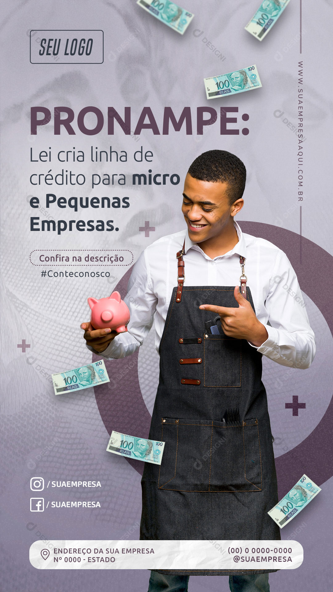 Story Crédito Para Micro e Pequenas Empresas Social Media PSD Editável