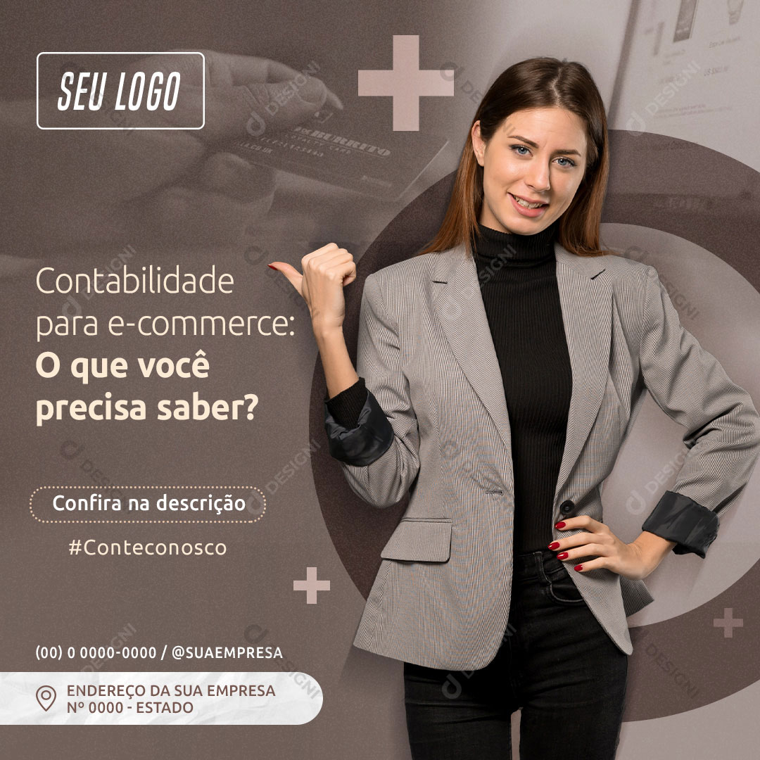 Contabilidade Para E-commerce Social Media PSD Editável
