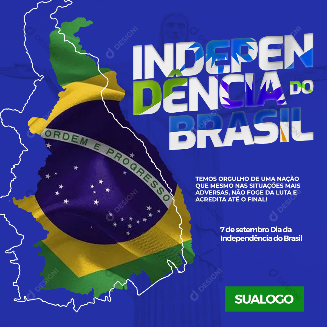 Independência do Brasil Social Media PSD Editável