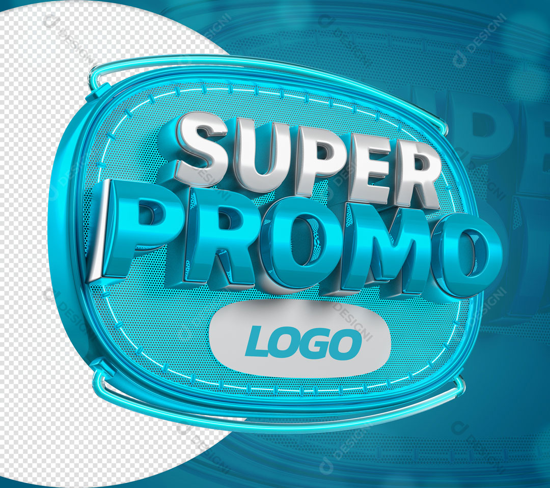 Super Promo Selo 3D Para Composição PSD Editável
