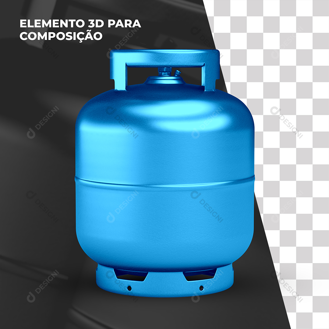 Botijão de Gás Elemento 3D Para Composição PSD