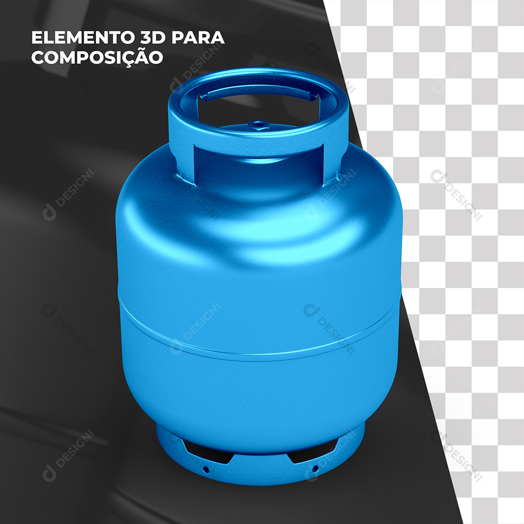 Botijão de Gás Elemento 3D Para Composição PSD