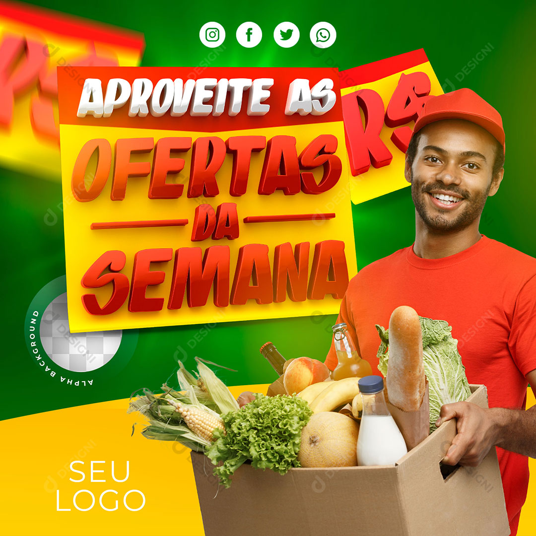 Ofertas Da Semana Social Media PSD Editável
