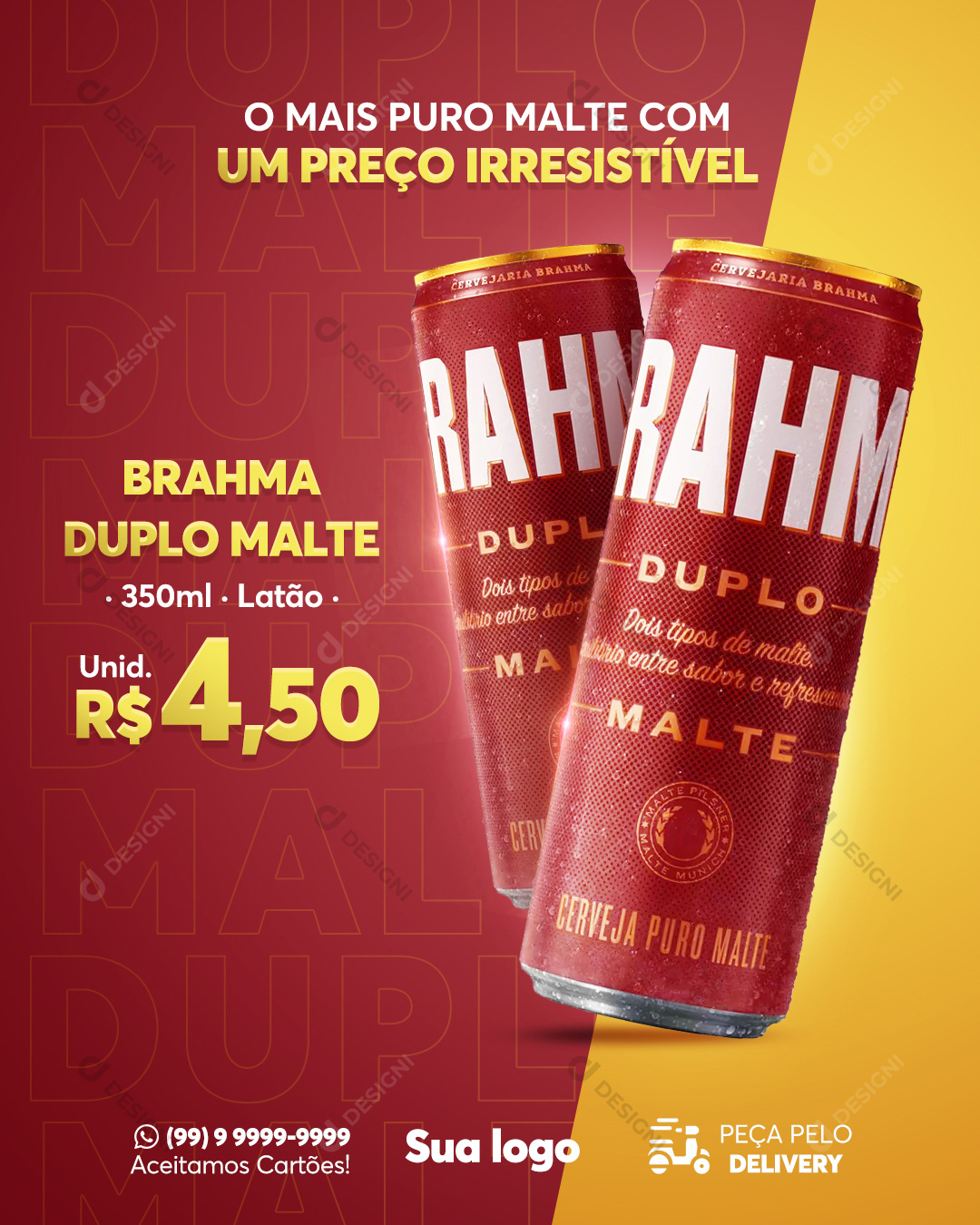 Brahma Duplo Malte Cerveja Social Media PSD Editável