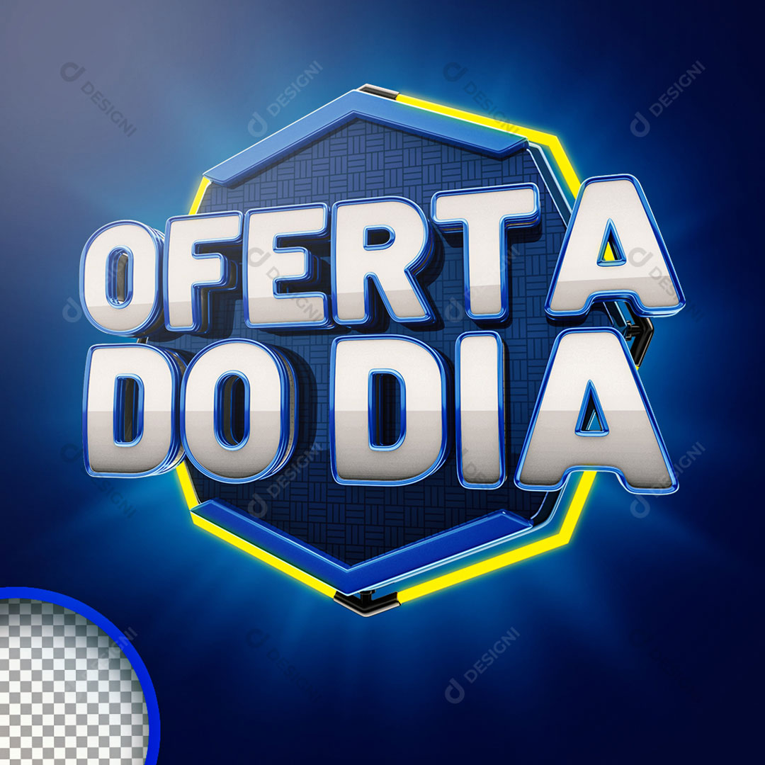 Oferta do Dia Selo 3D Para Composição PSD Editável