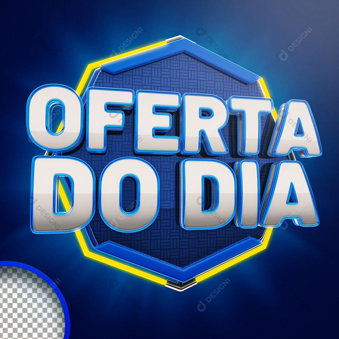 Oferta do Dia Selo 3D Para Composição PSD Editável