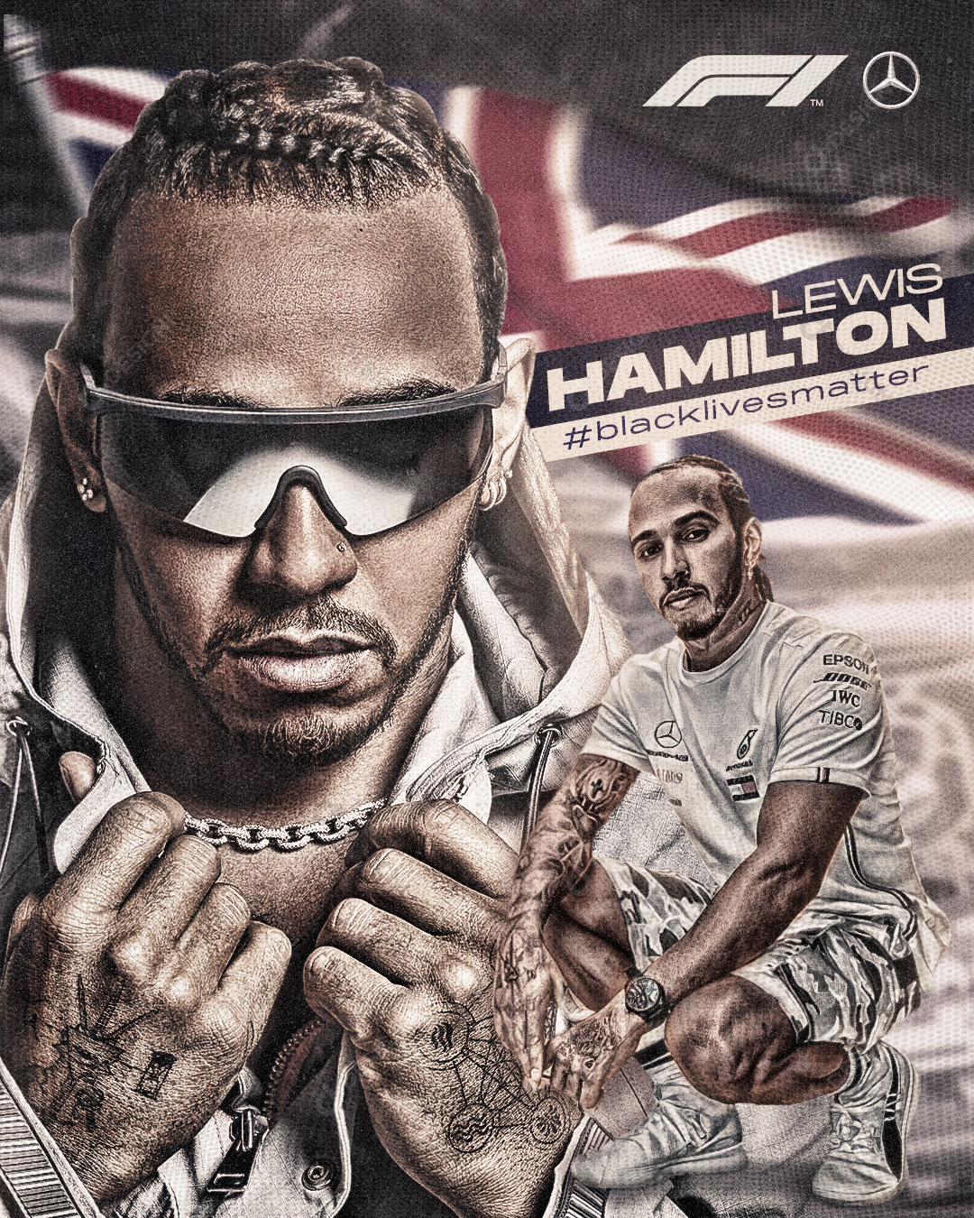 Flyer Artista Automobilista Lewis Hamilton Social Media PSD Editável