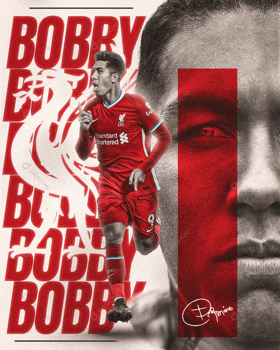 Flyer Jogador de Futebol Bobby Charlton Social Media PSD Editável