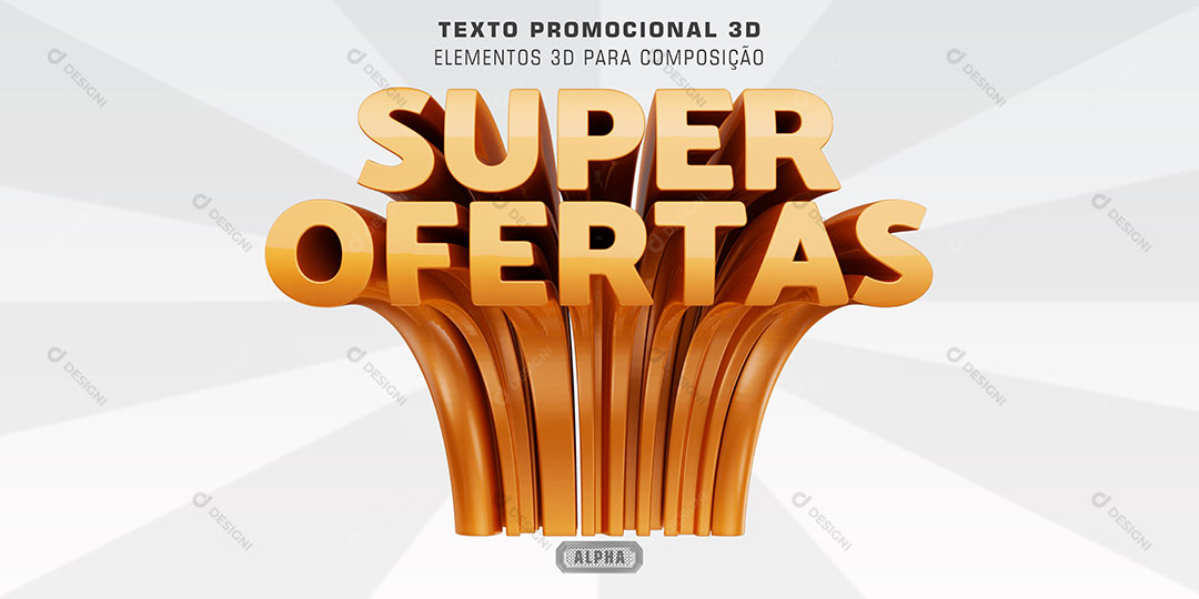Super Ofertas Textos 3D Para Composição PSD Editável