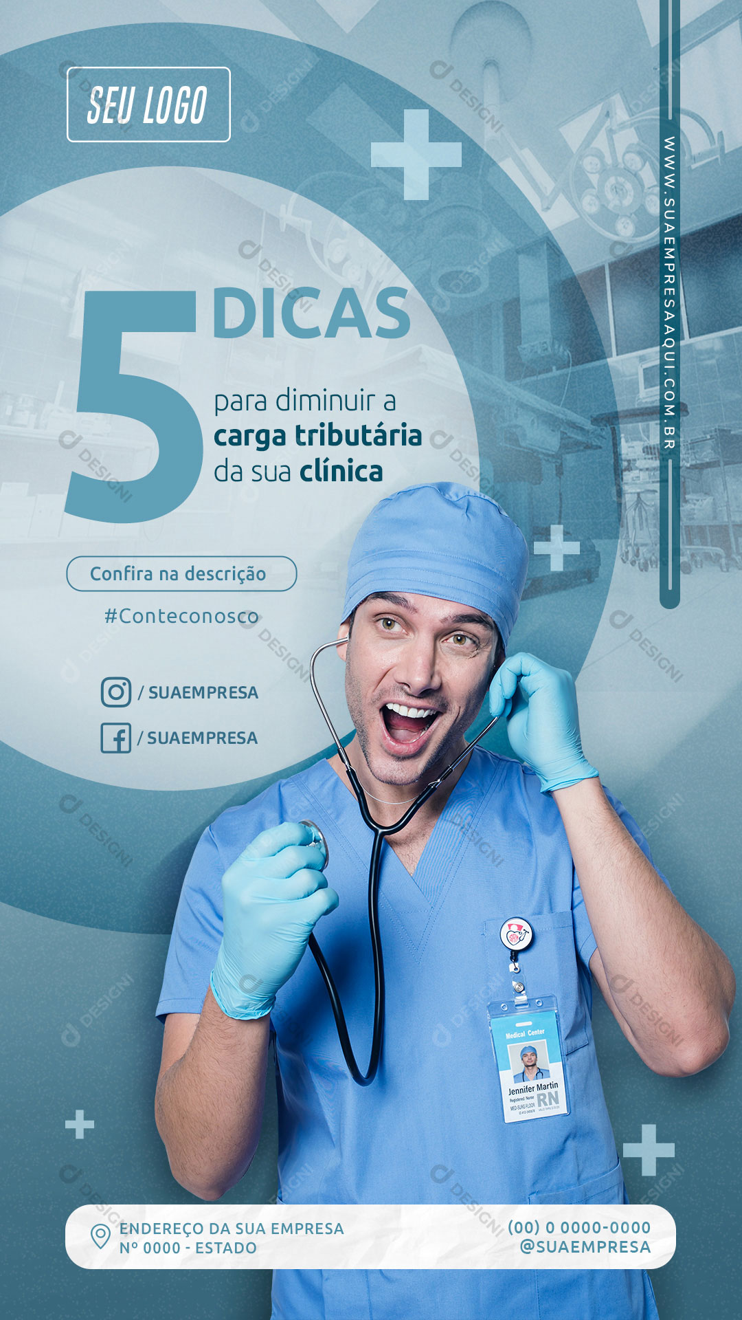 Story 5 Dicas Para Diminuir a Carga Tributaria Social Media PSD Editável