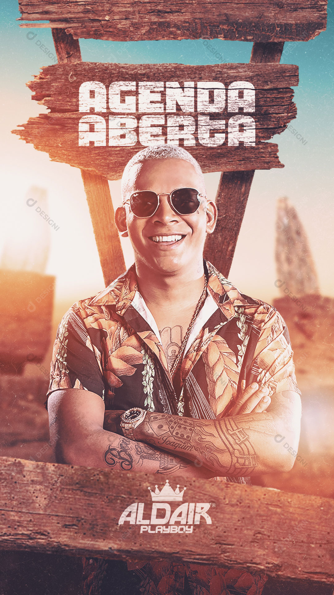 Story Flyer Show Evento Agenda Aberta Artista Aldair PlayBoy Social Media PSD Editável
