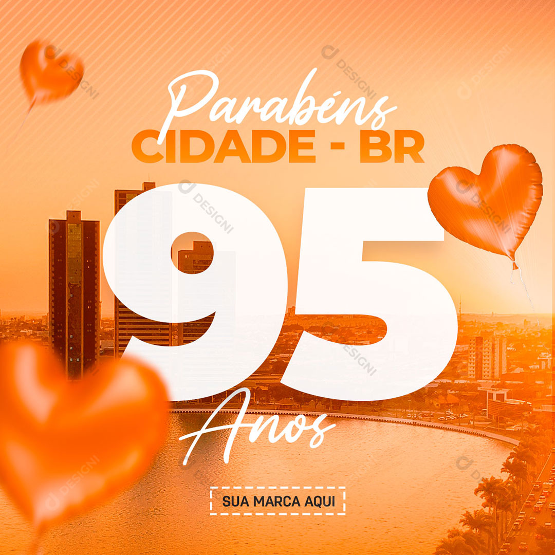 Aniversário Cidade Município  Social Media PSD Editável