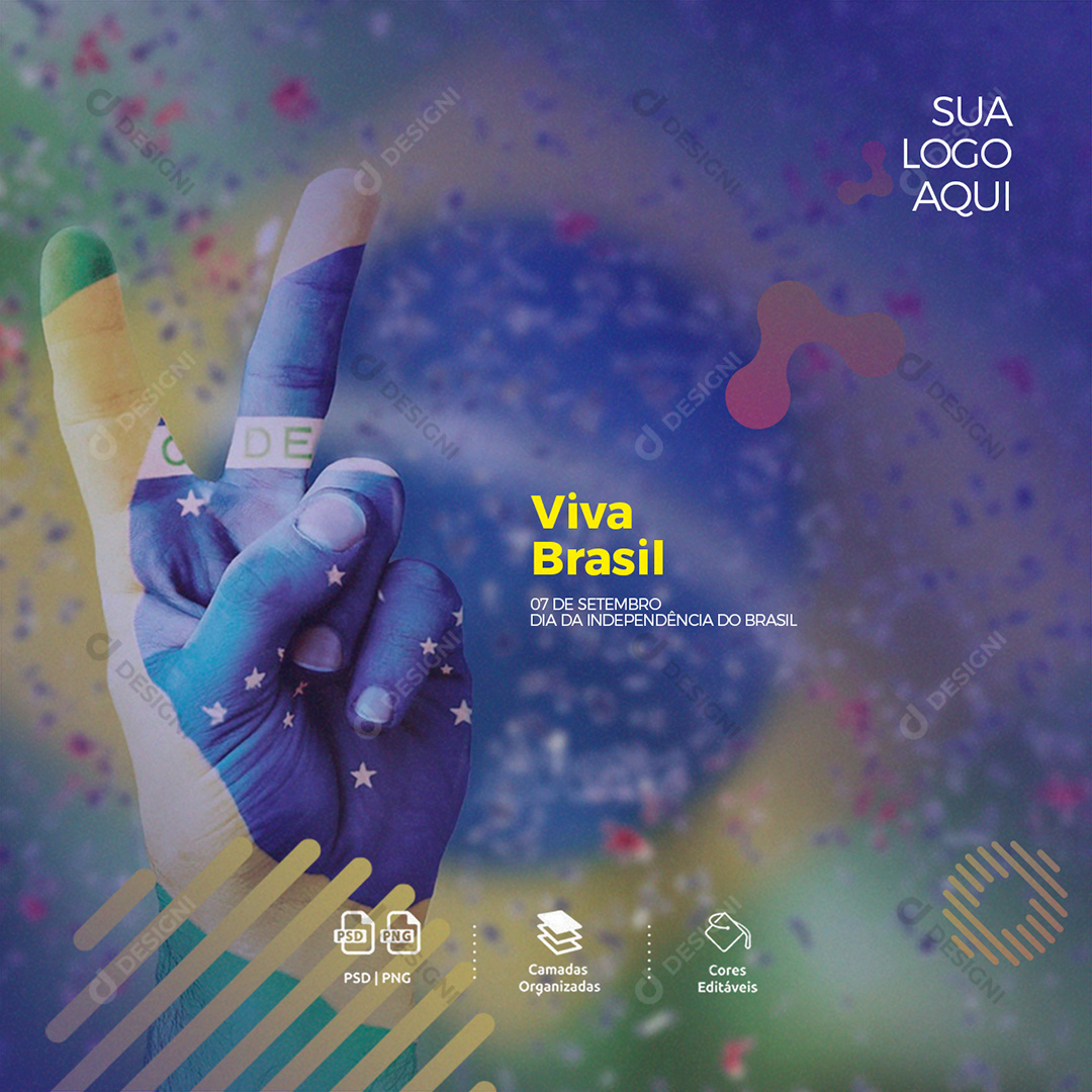 Viva Brasil 7 de Setembro Social Media PSD Editável