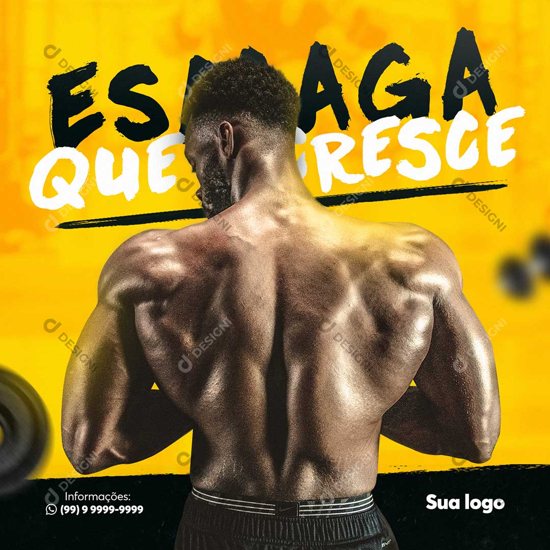 Esmaga Que Cresce Social Media PSD Editável