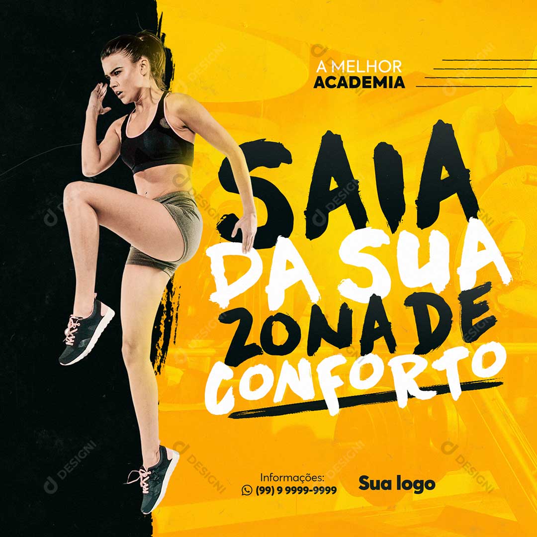 Saia Da Sua Zona De Conforto Social Media PSD Editável