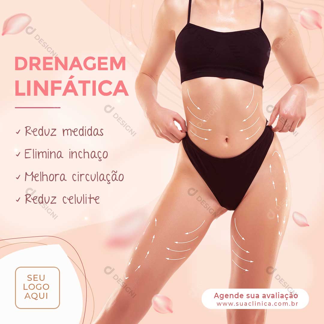 Drenagem Linfática Social Media PSD Editável